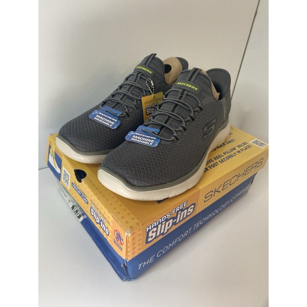Skechers Men's 9.5 Slip Ins Shoes Charcoal Comfort Casual Memory Foam 232457‎